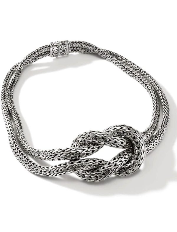Love Knot Necklace, Sterling Silver