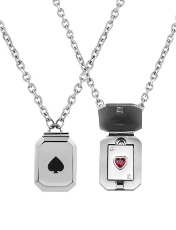 Heart & Spade Couple Necklace Set