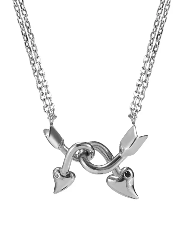 Entwined Arrow Double Layer Necklace