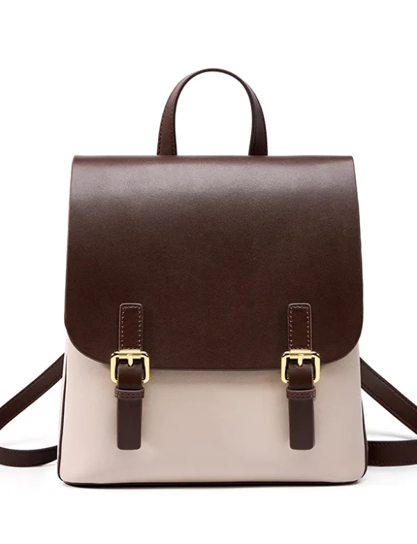 Vintage Color-block Backpack
