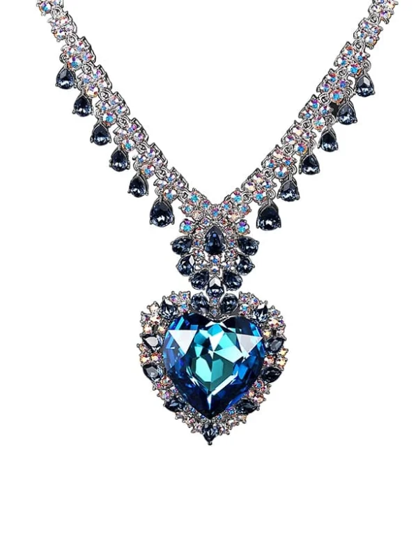 Sea Blue Heart Necklace