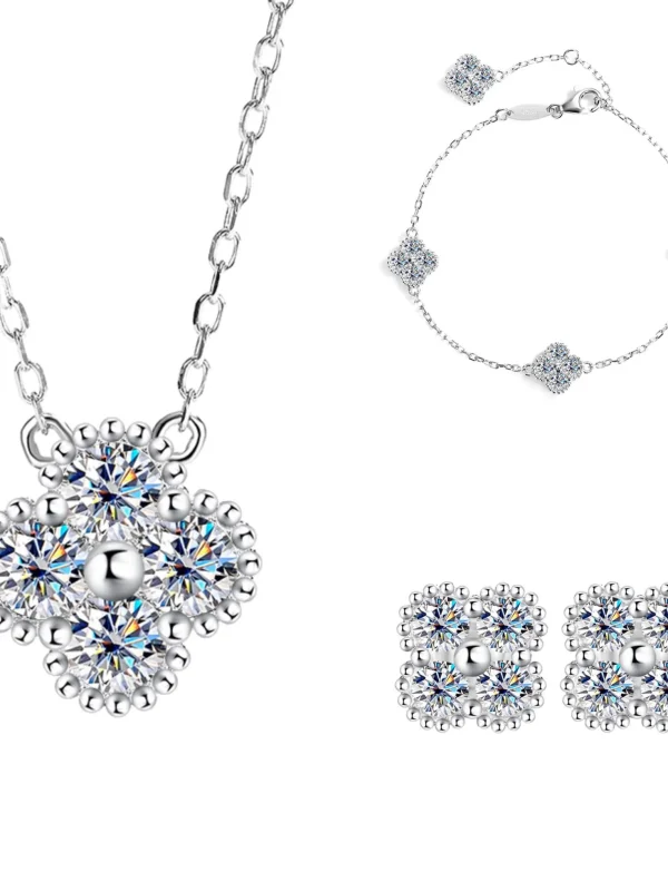 Four-Leaf Clover Moissanite Set