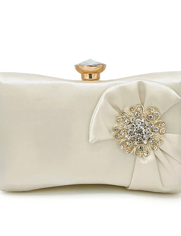 Satin Beige Banquet Clutch