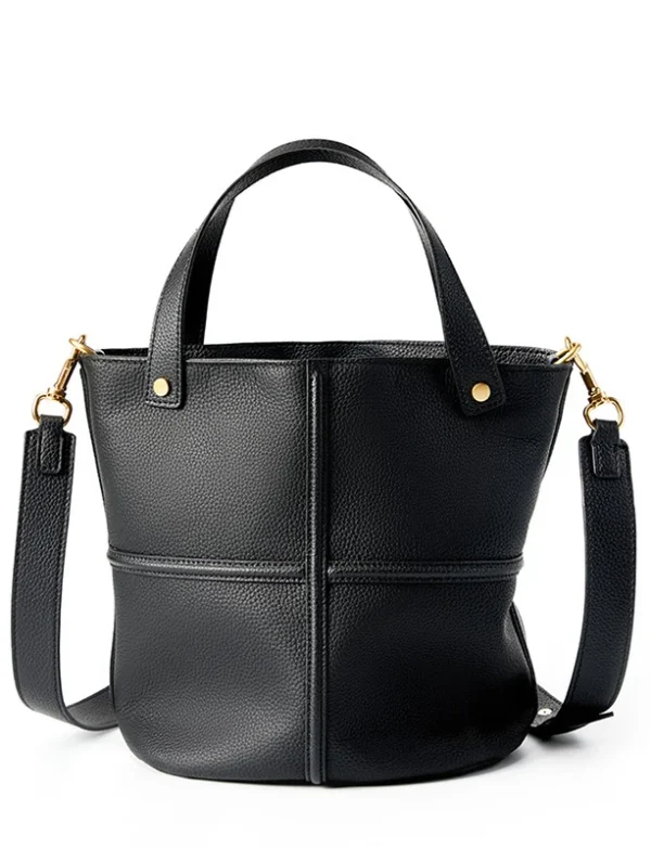Elegant Retro Top Grain Leather Handbag