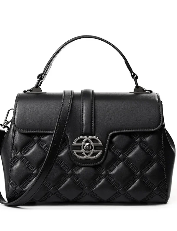 Diamond Quilted Leather Chain Bag