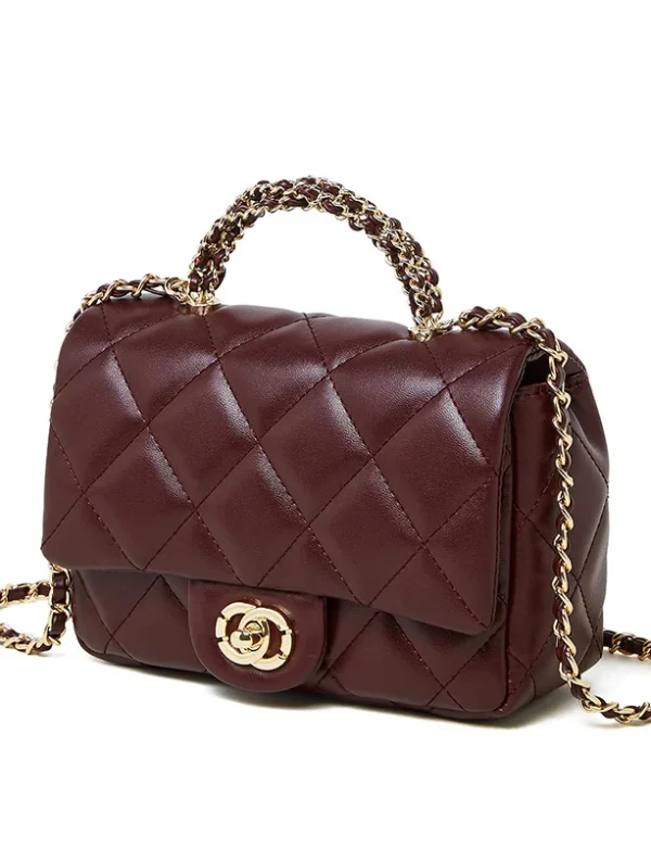 Diamond Pattern Chain Shoulder Bag