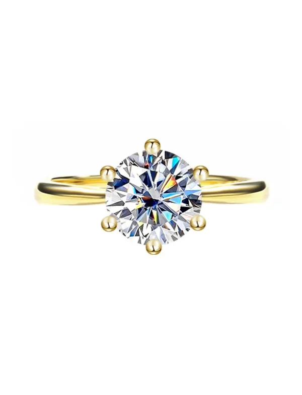 Golden Love Moissanite Ring