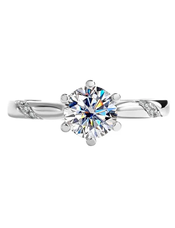 D Color Moissanite Elegance Ring