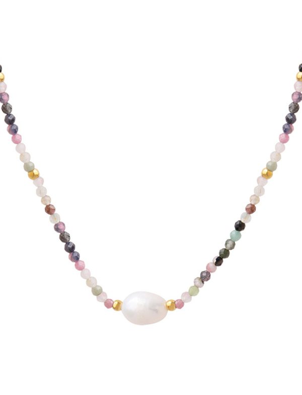 Pearl & Tourmaline Necklace